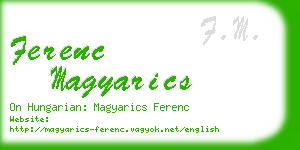 ferenc magyarics business card